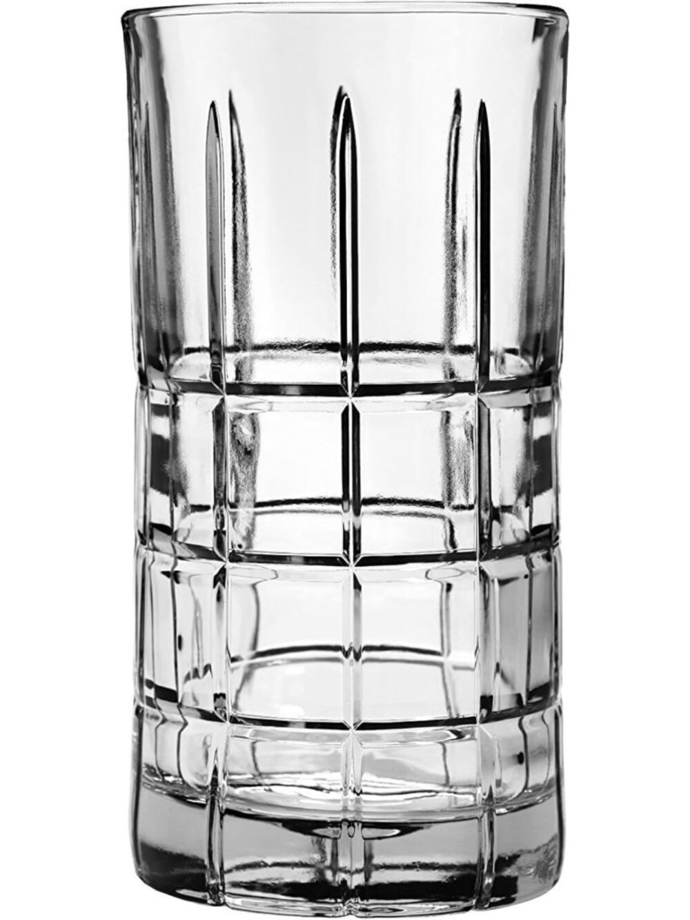 Set of 4 16 oz Tumbler Drinking Glasses - Clear Durable Glassware for Home Bar